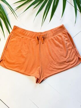 Nike Orange Lounge Shorts Drawstring Elastic Waist Size XL